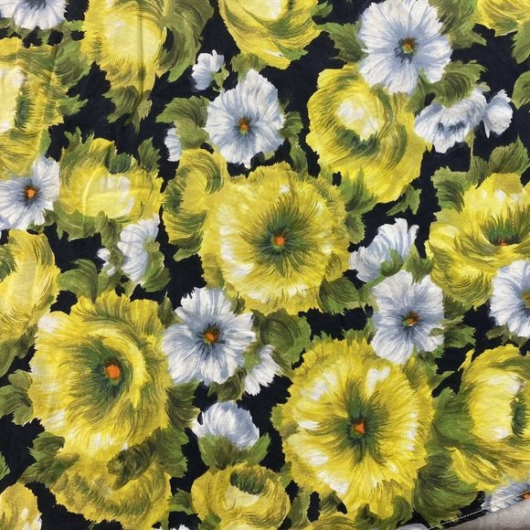 Vtg 50s 60s Coddington Sportswear Floral Circle Skirt XS VLV Cotton Watercolor - Picture 2 of 7